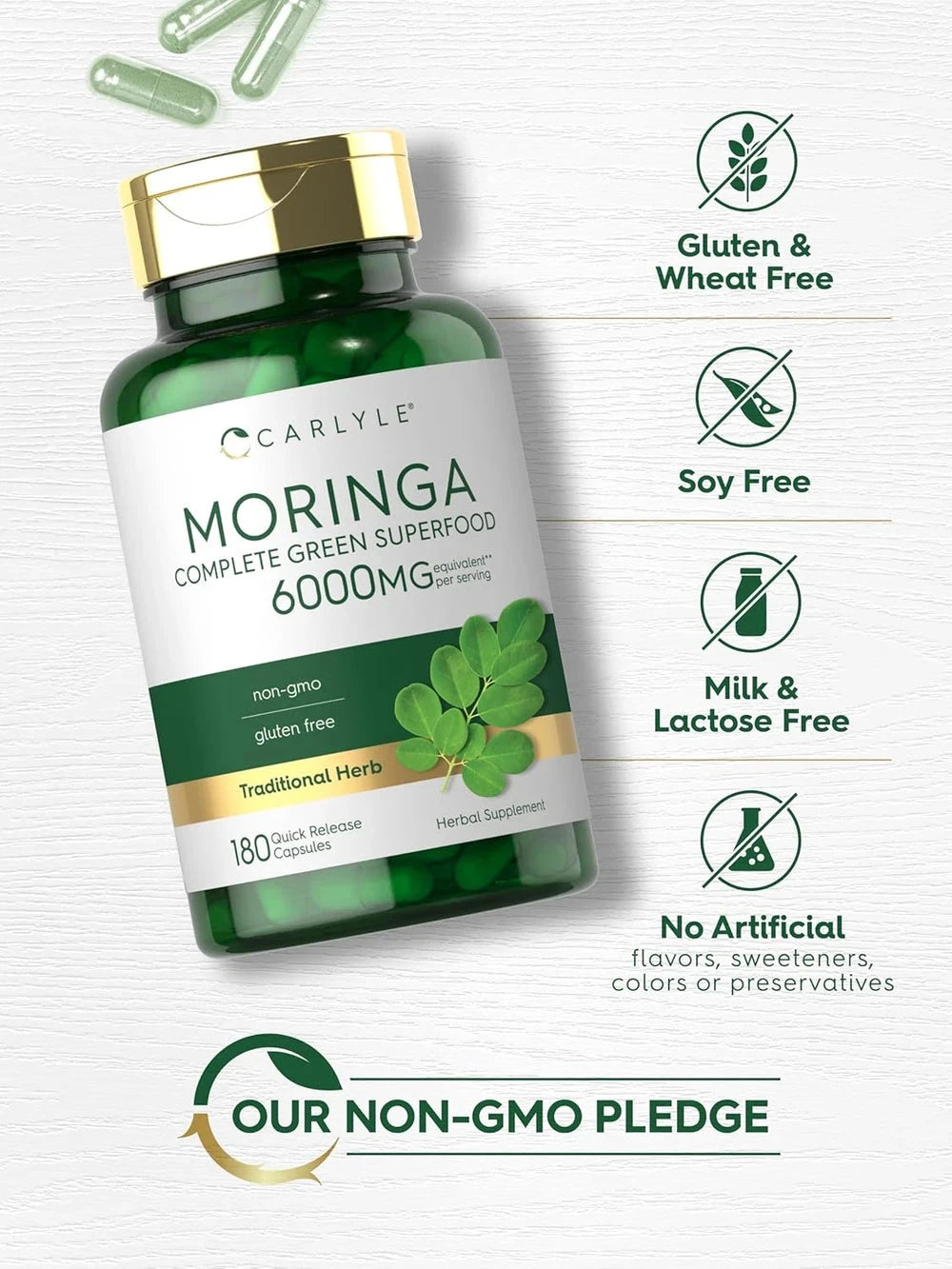Carlyle Moringa Leaf Capsules
