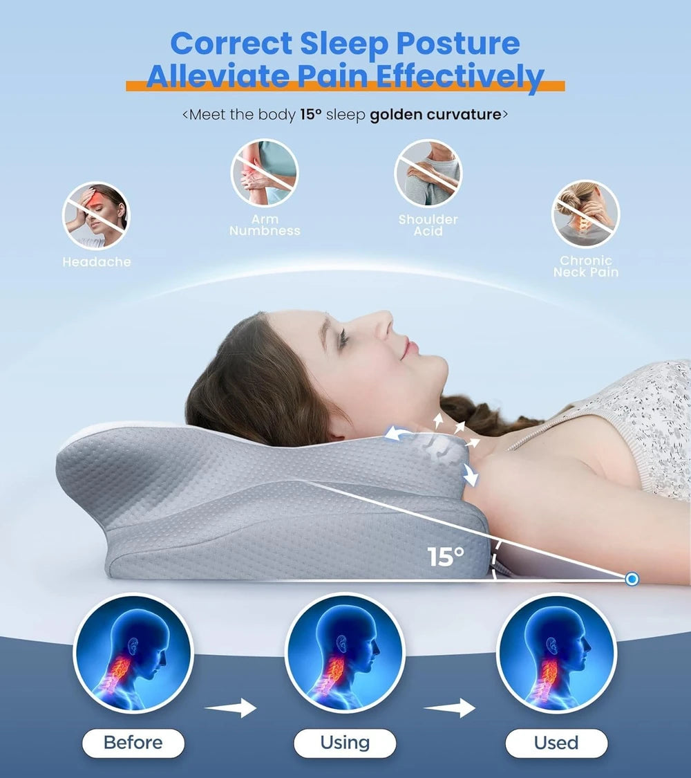 Cozyplayer Adjustable Ergonomic Cooling Pillow