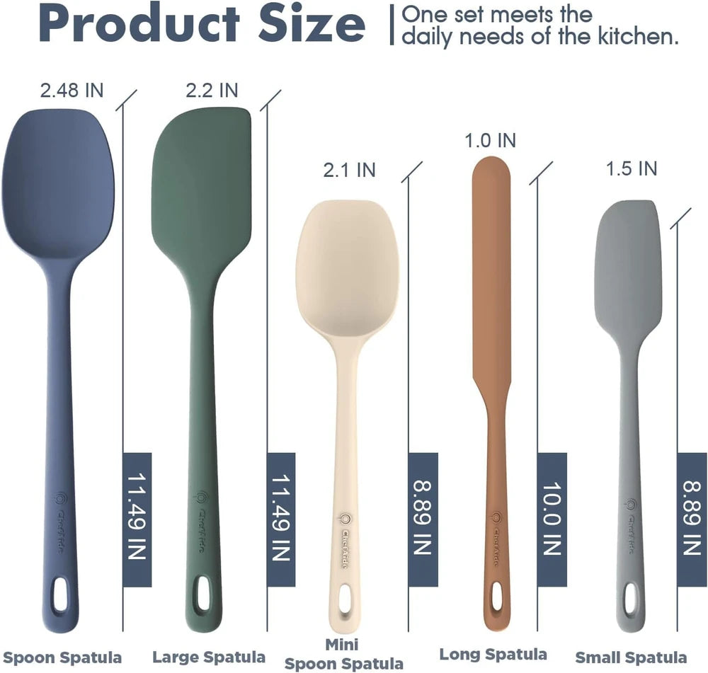 ChefAide Silicone Spatula Set